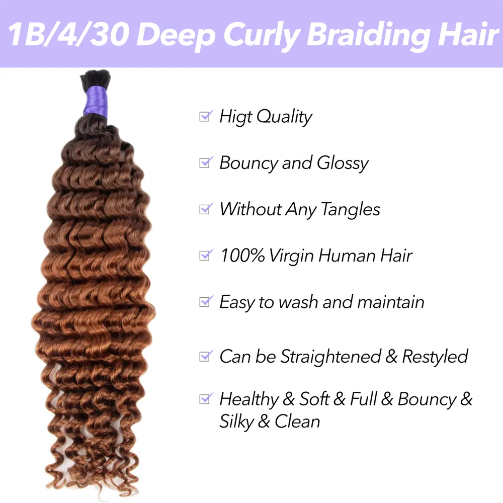 1B/4/30 Deep Curly Braiding Hair