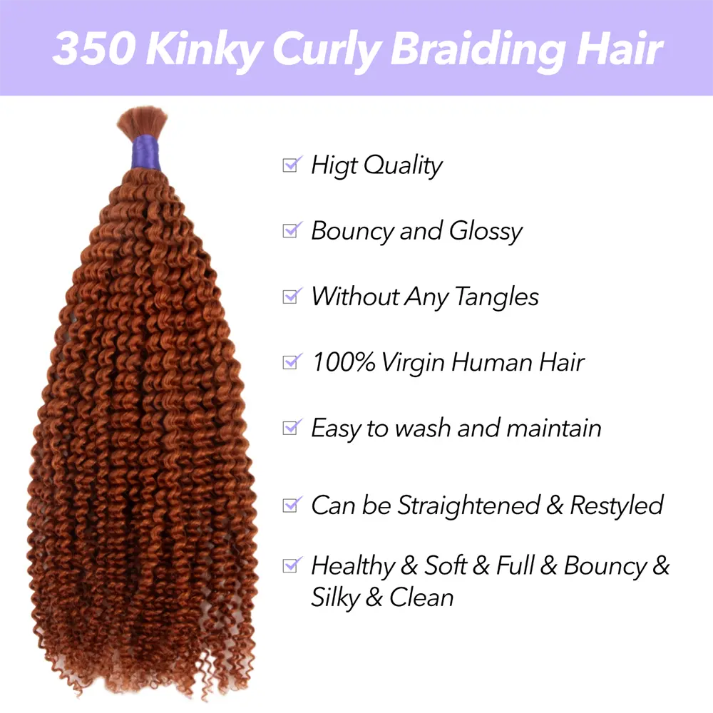 350 Kinky Curly Braiding Hair