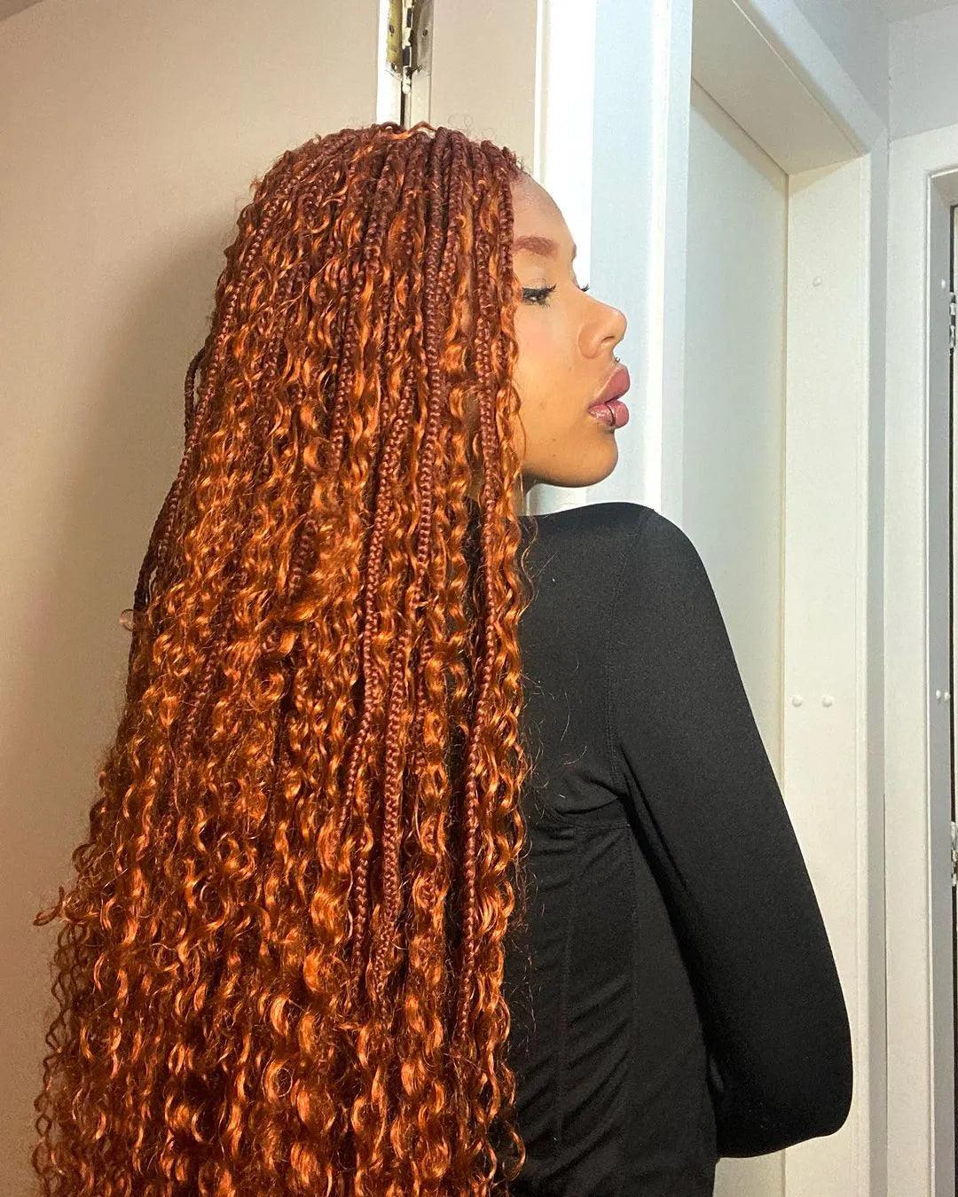 350 ginger human bohemian braids