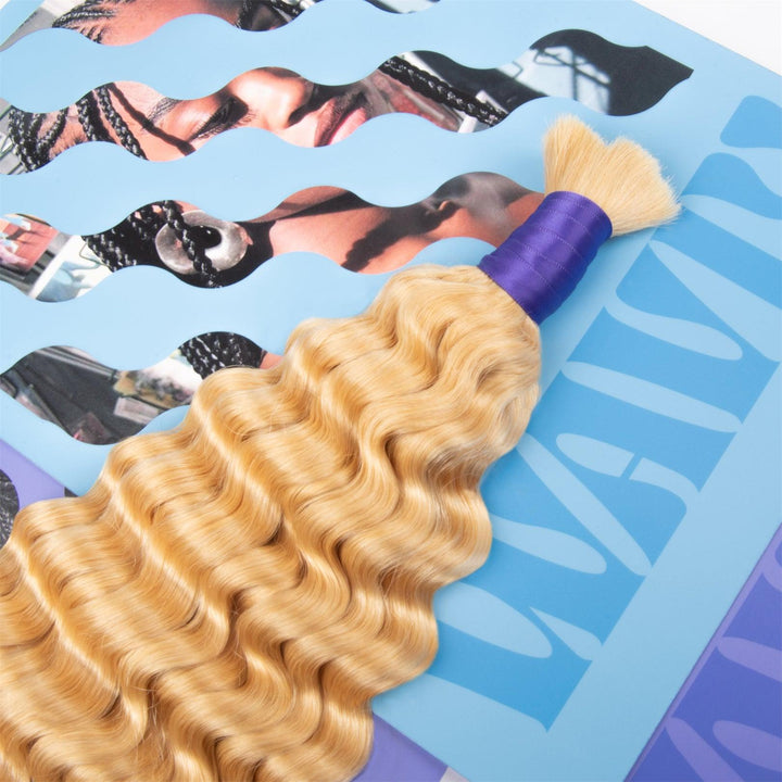 613 blonde human braiding hair deepwave