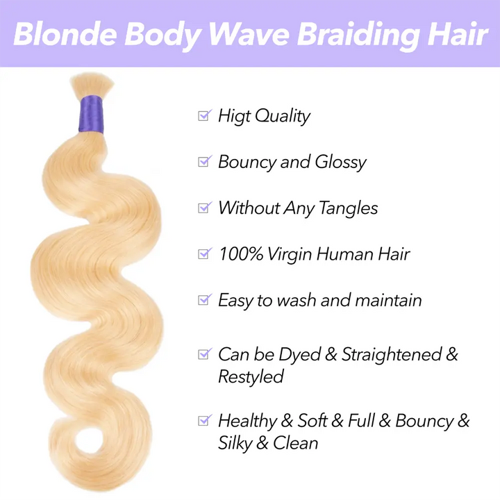 Blonde Body Wave Braiding Hair