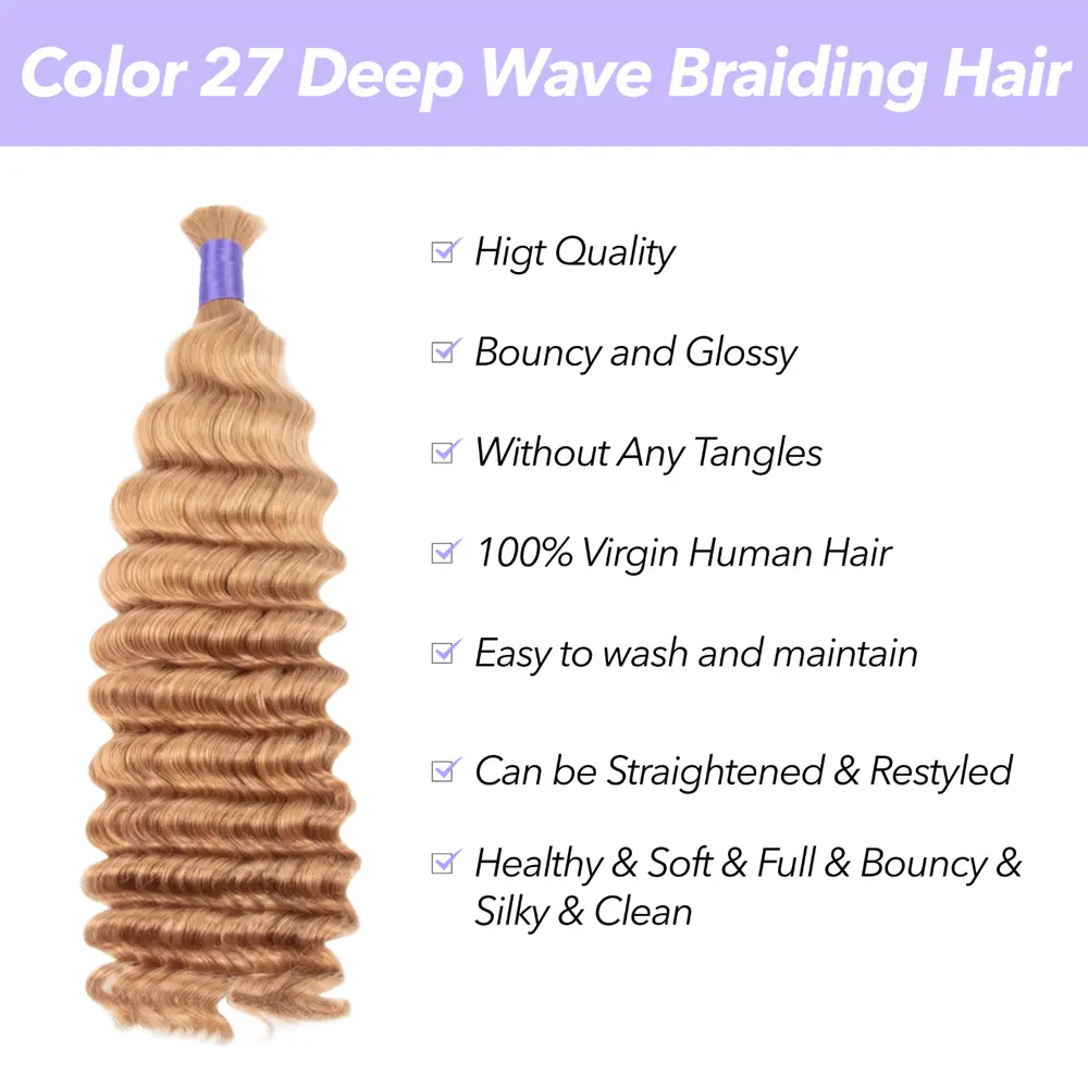 Color 27 Deep Wave Braiding Hair