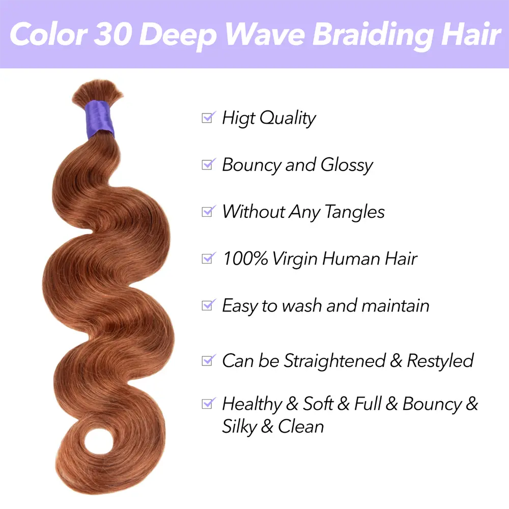 Color 30 Body Wave Braiding Hair