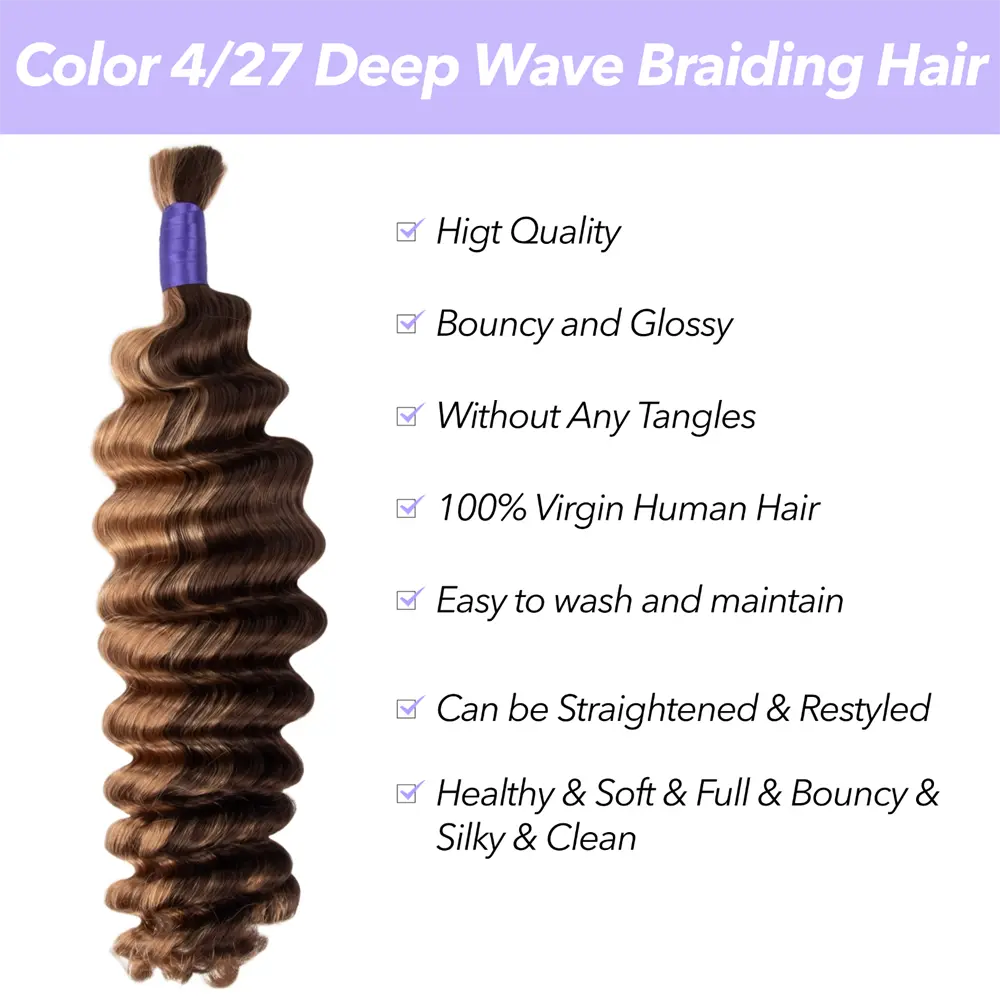 Color 4 27 Deep Wave Braiding Hair