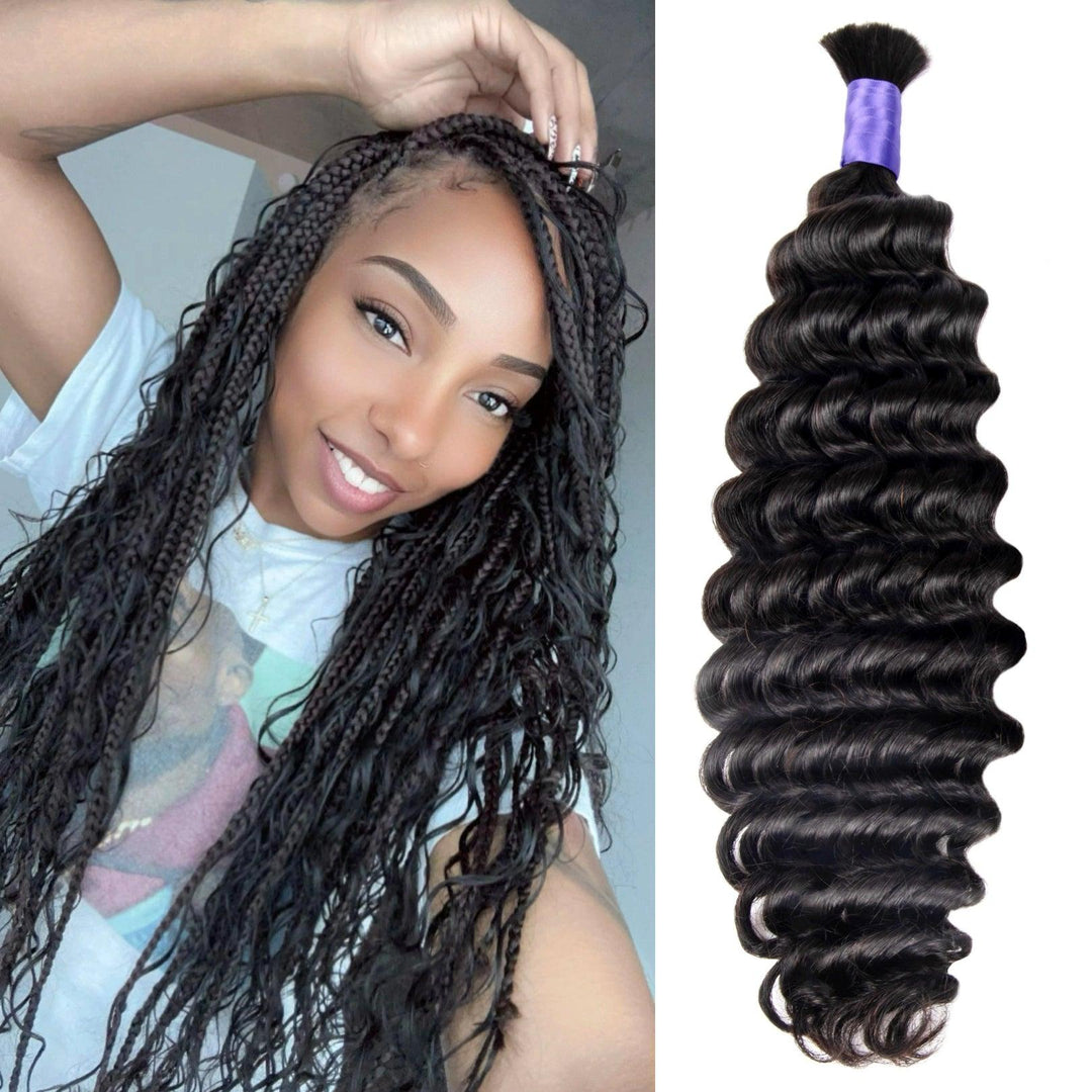 Deep Wave Human Hair Braiding Hair