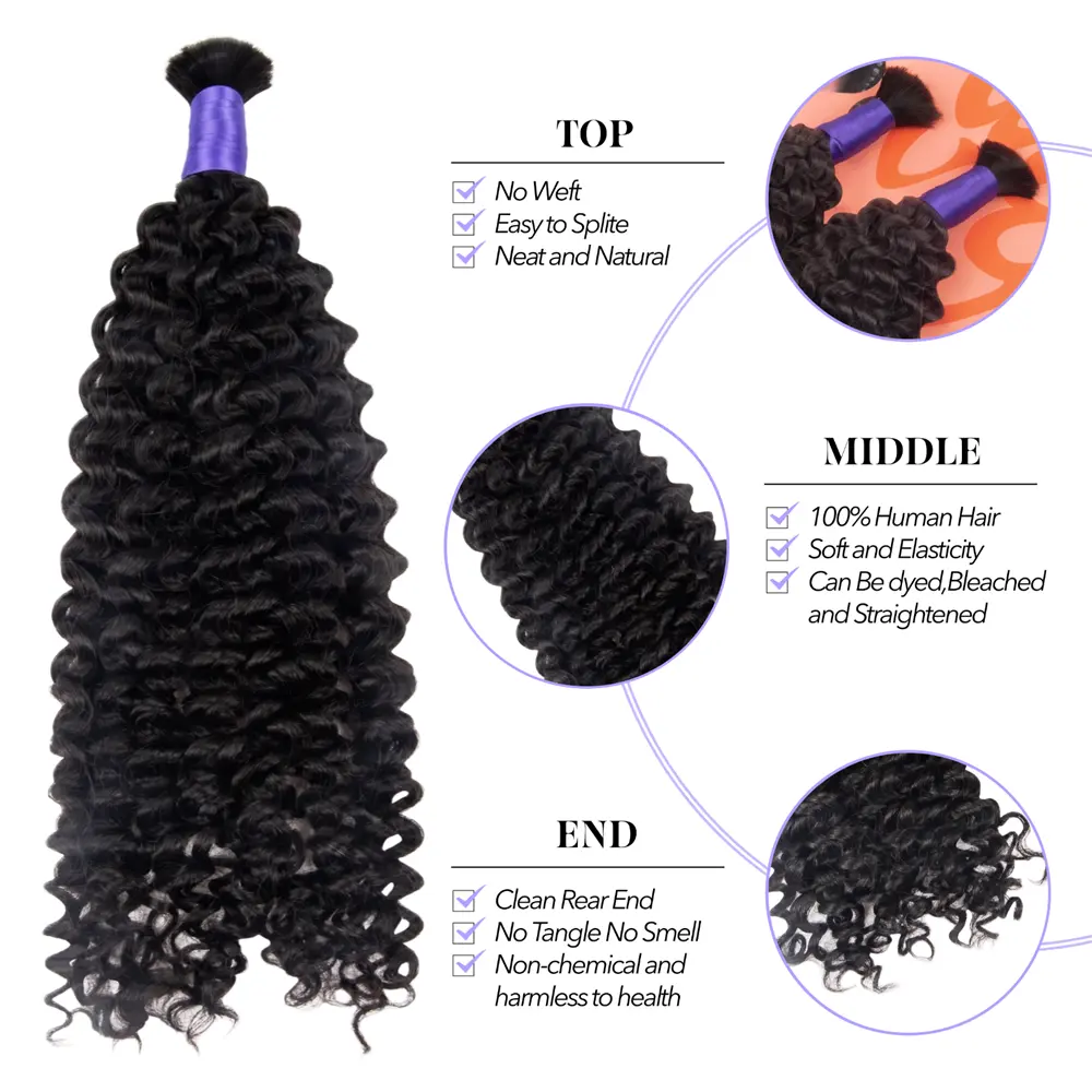 Multi-Textured kinky curly braiding hair