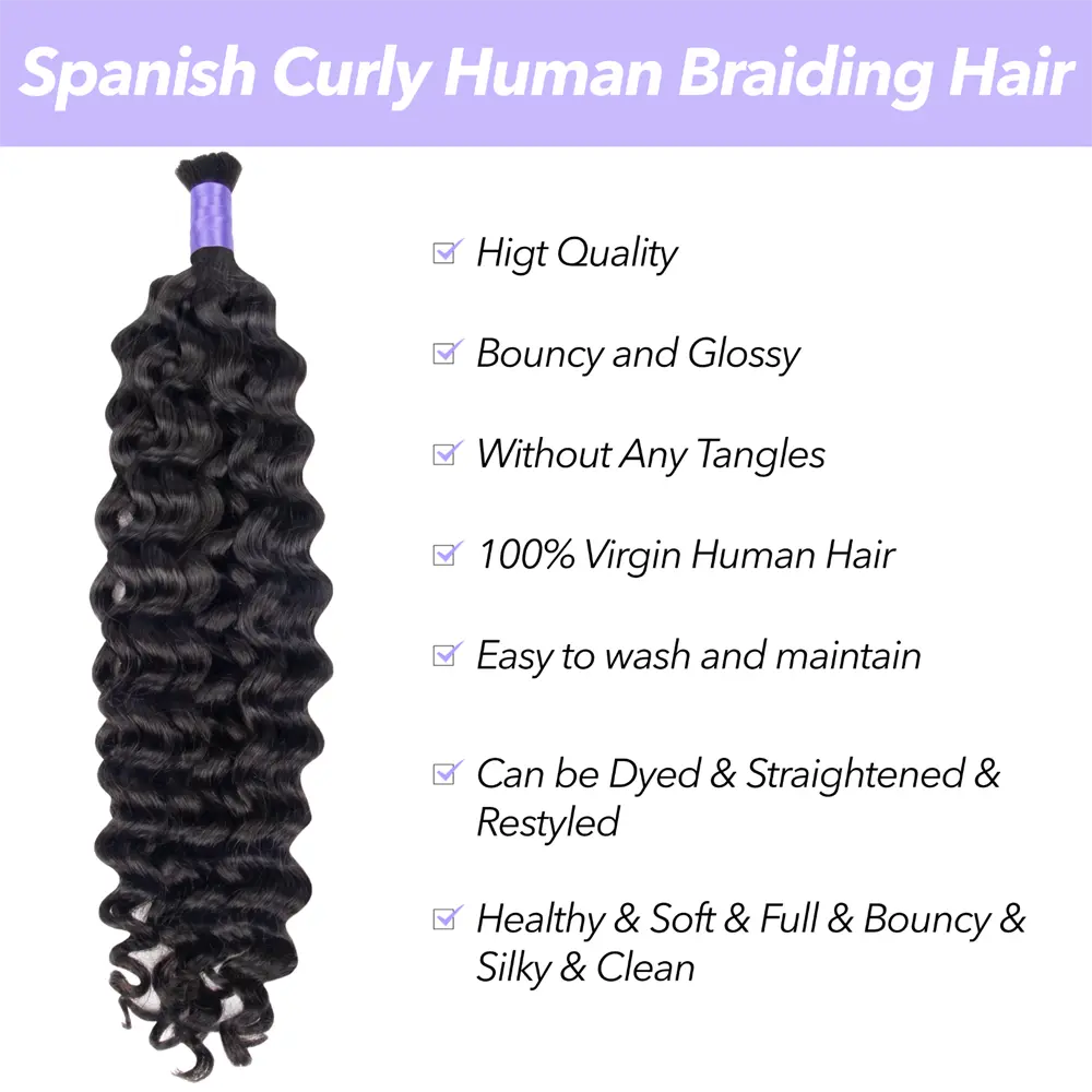 spanish curl human hair functionality and benefits displayed