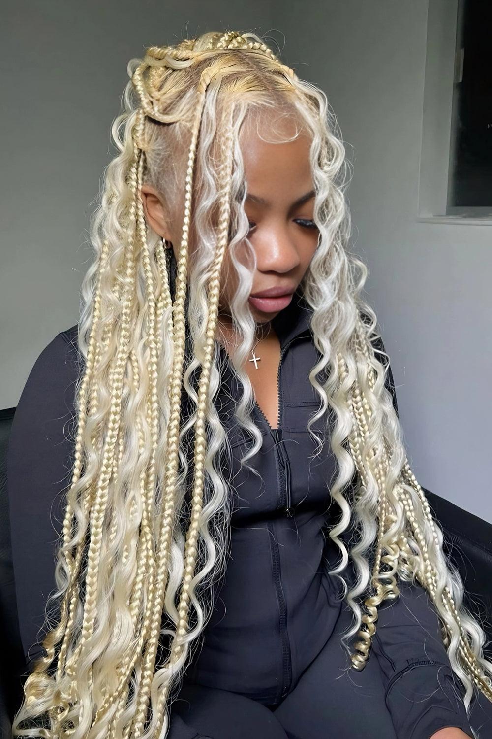 blonde box braids