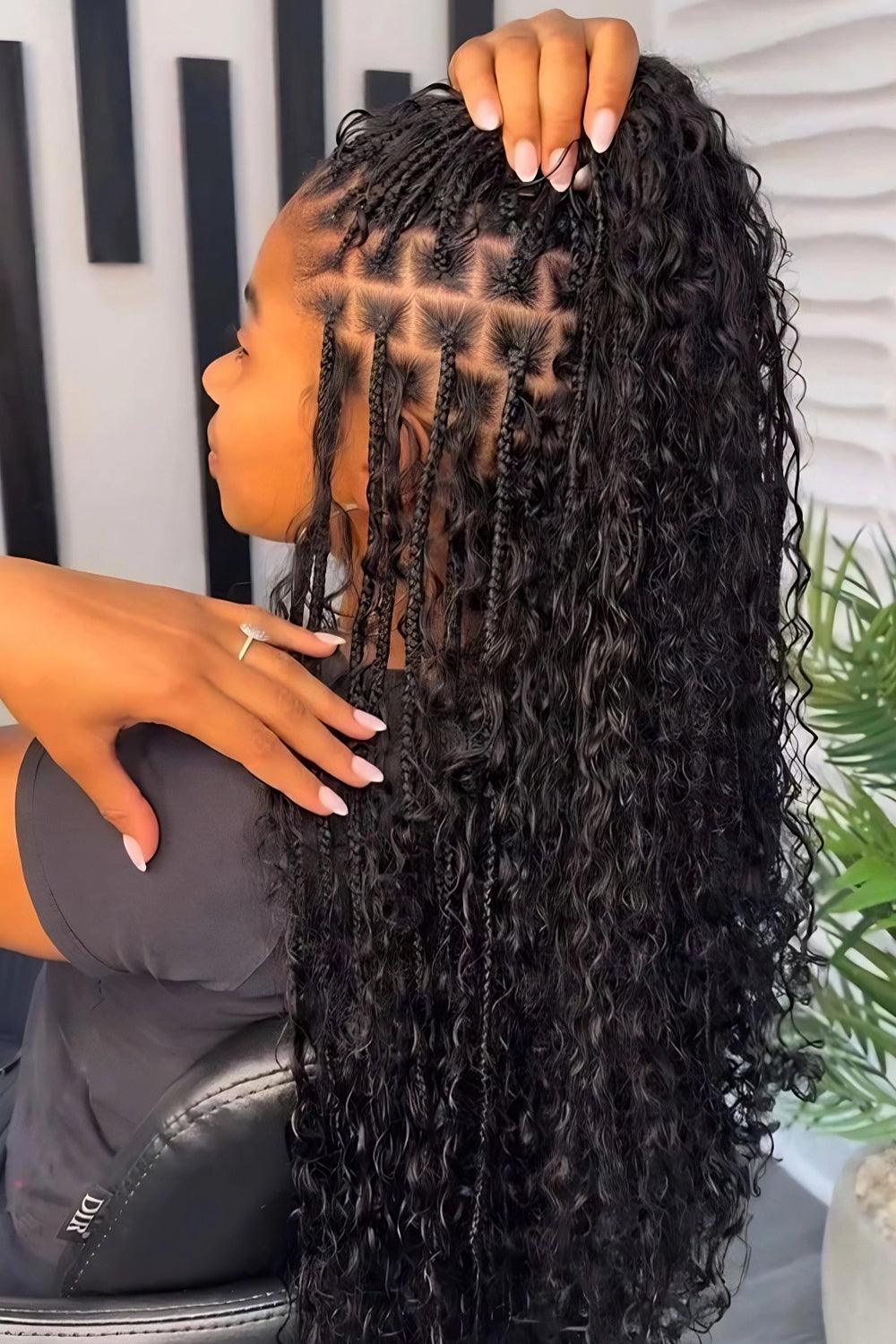 boho braids hair water wave