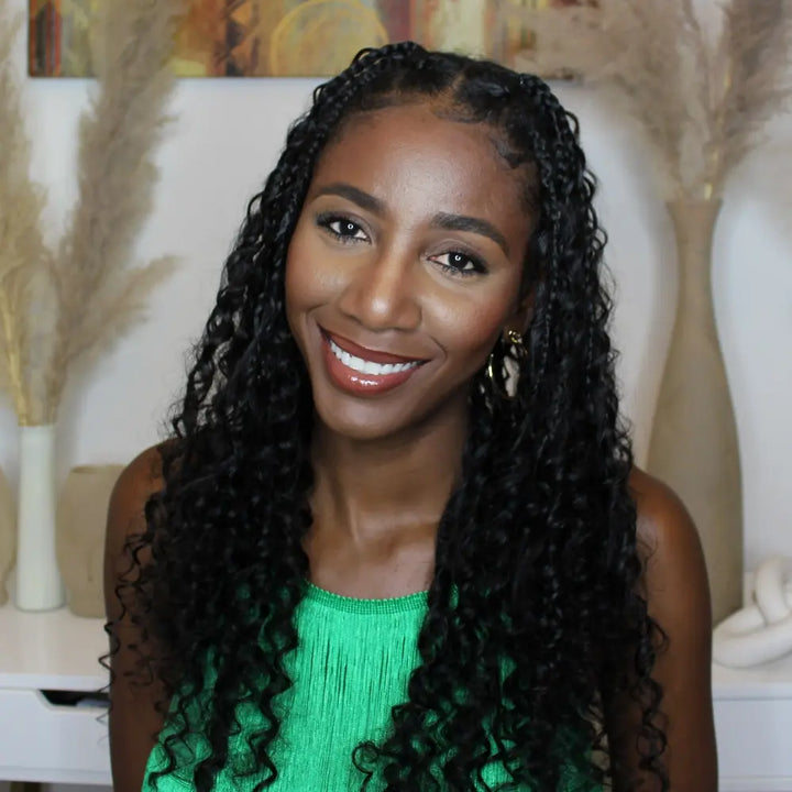 boho braids style with deep wave human hair