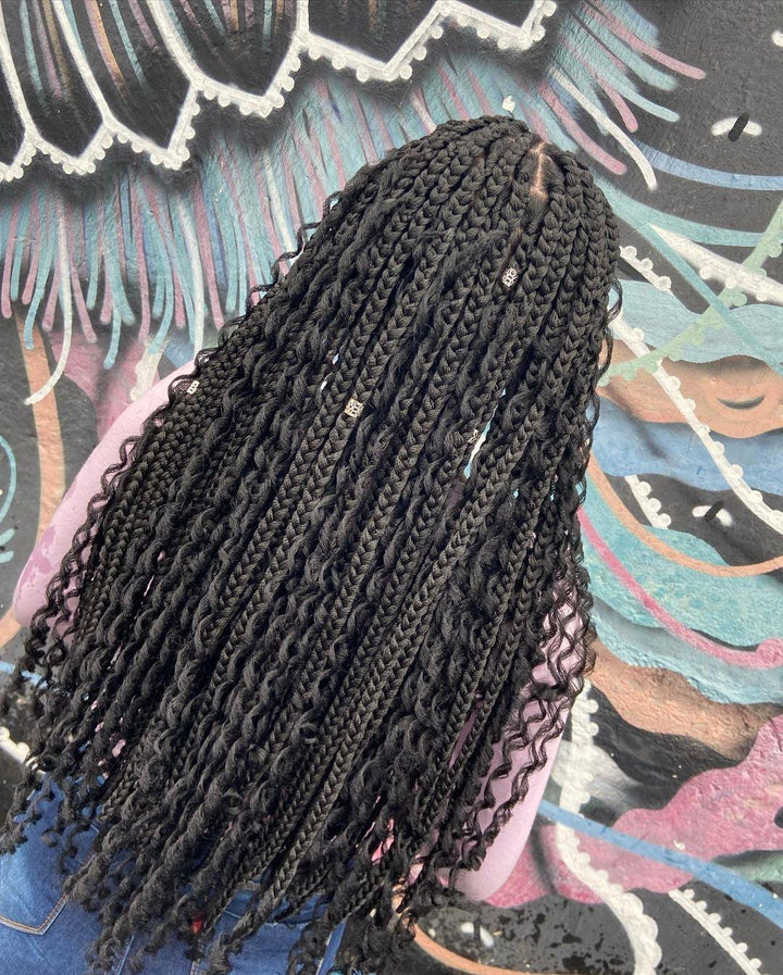 boho braids with deep wave human hair