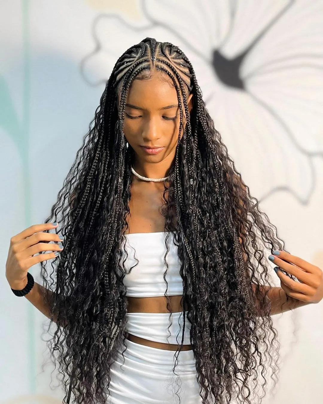 boho braids with human hair deep wave