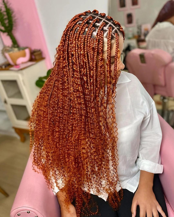 boho hair braids orange braiding hair