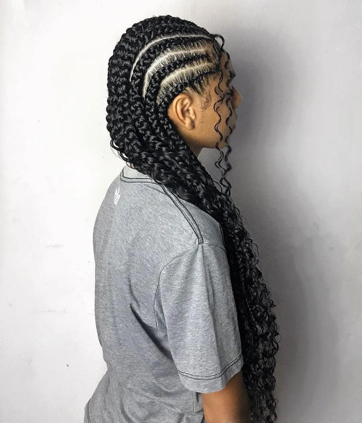 boho knotless braids hair waterwave