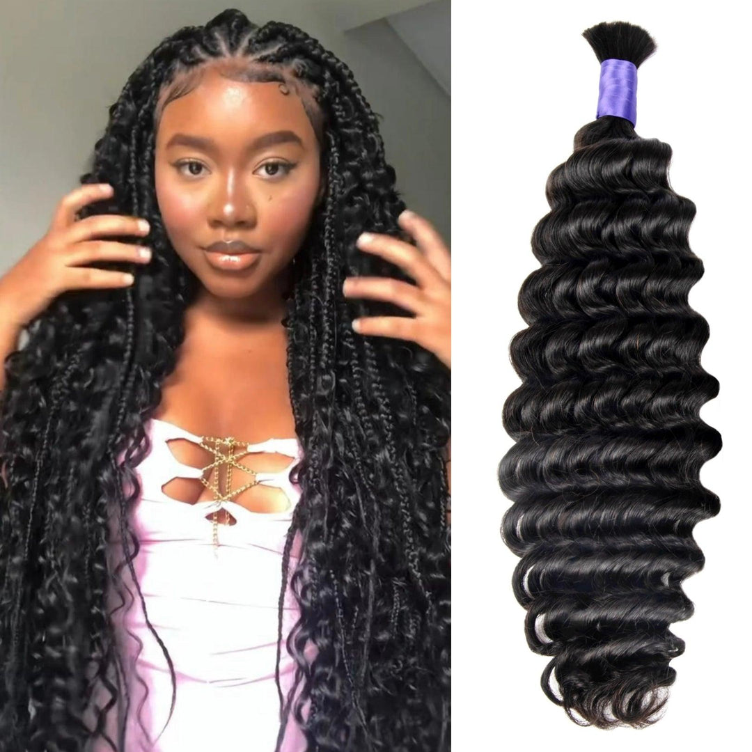 Deep Wave Human Hair For Braiding - Waviy