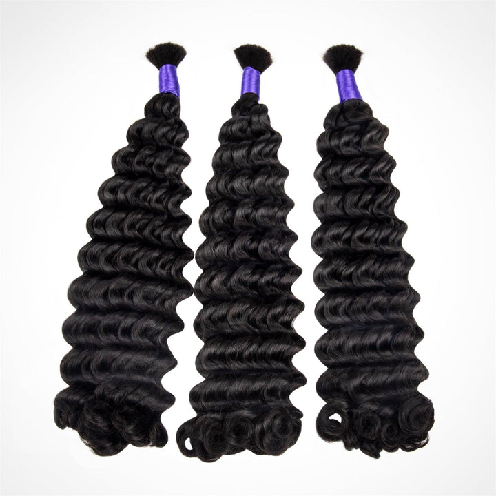 double drawn burmese curly human braiding hair