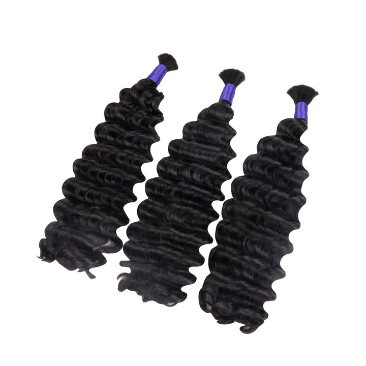 double drawn deep wave human hair for braiding