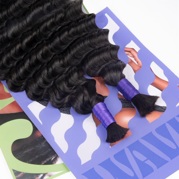 double drawn hair for braiding deep wave