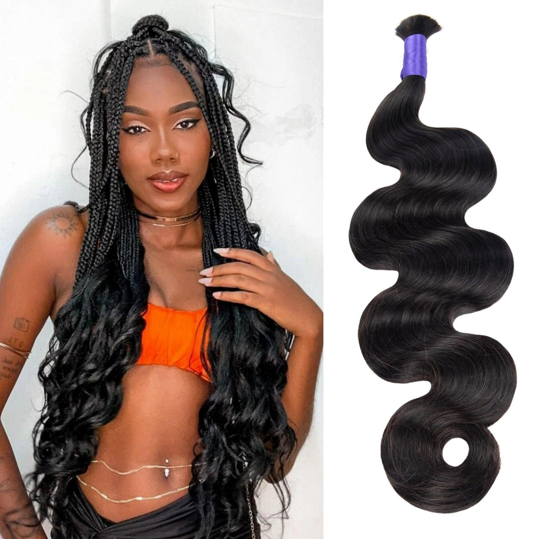 double drawn human braiding hair body wave