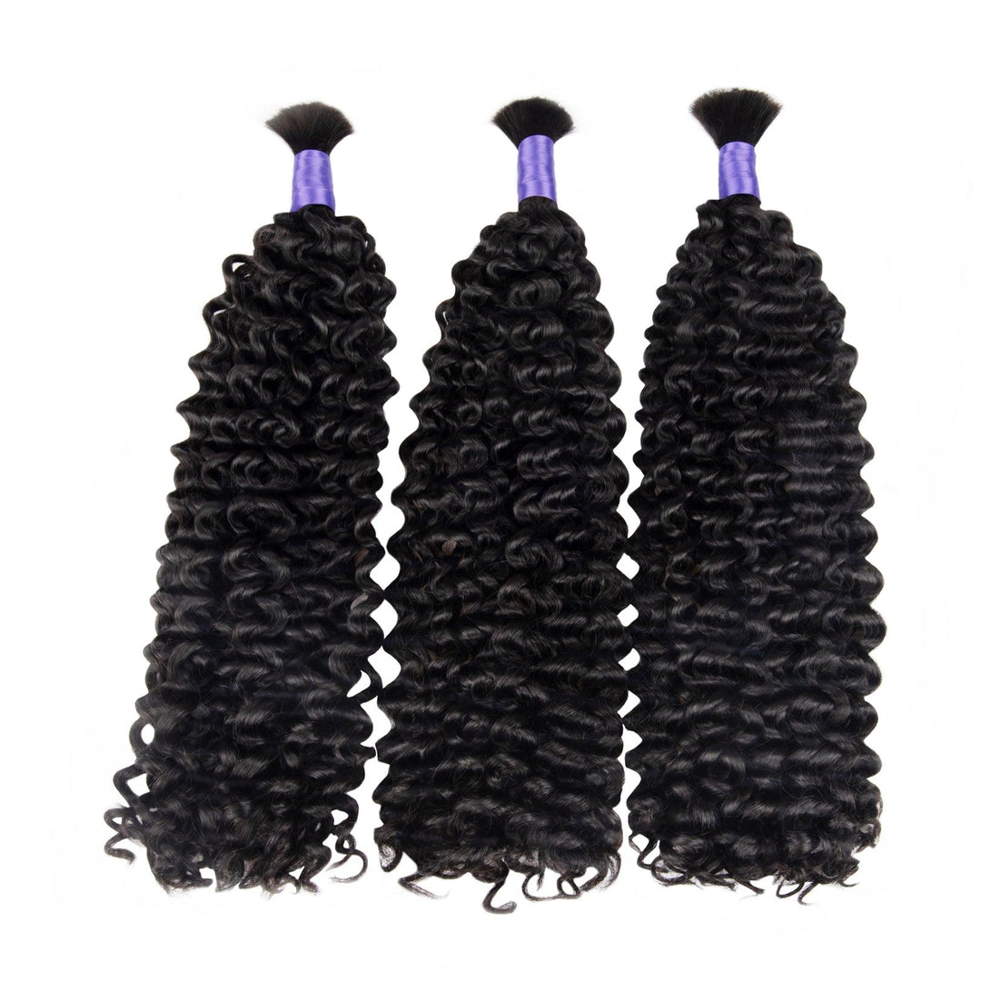 double drawn kinky curly human hair for braiding