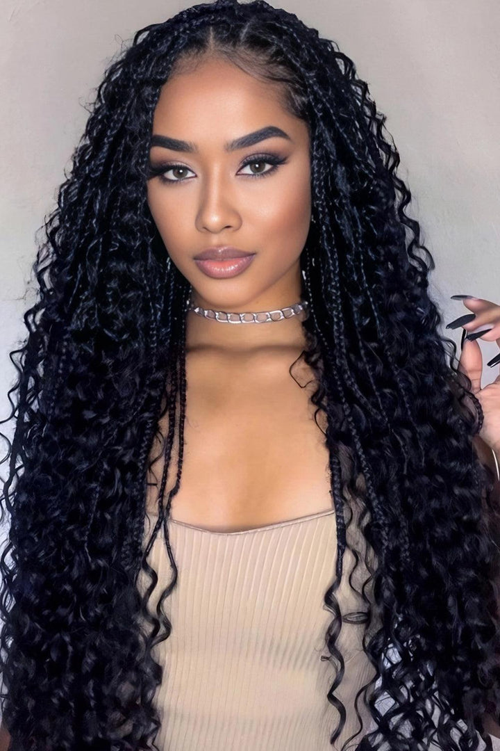 human hair braids water wave hair