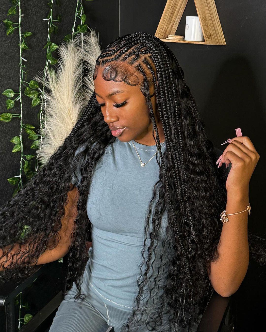 kinky curly hair braids bohemain hair