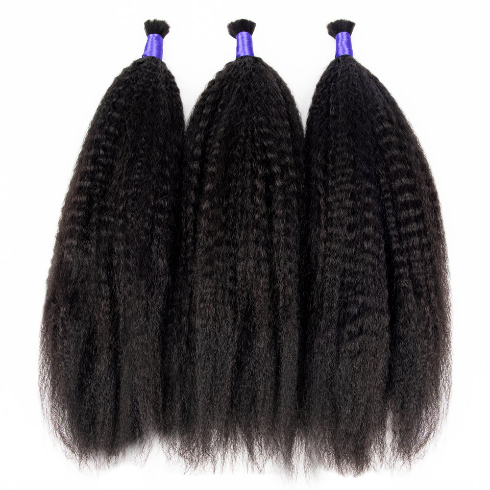 kinky straight bulk human hair