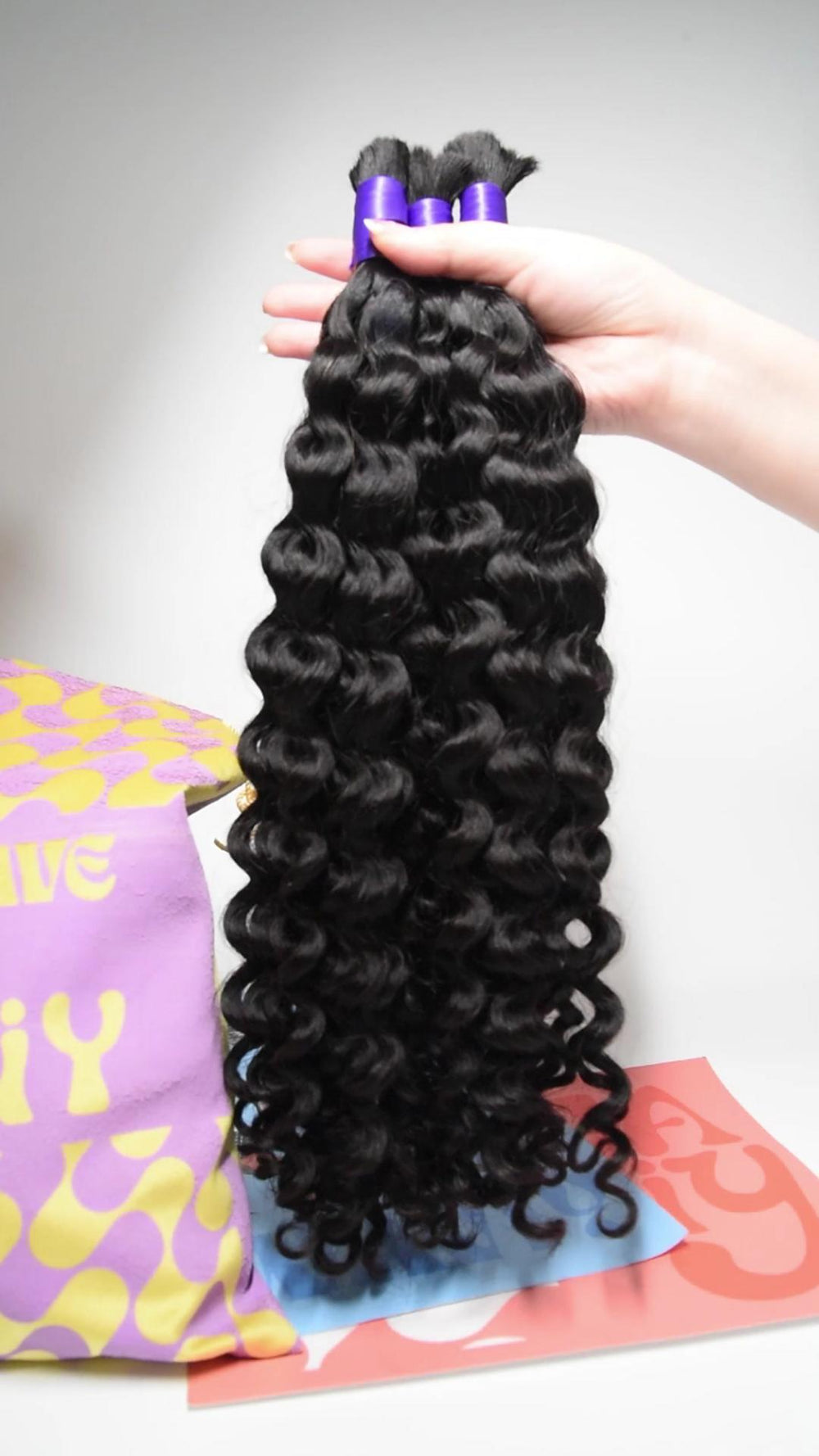 Spanish Curly Bulk Human Braiding Hair