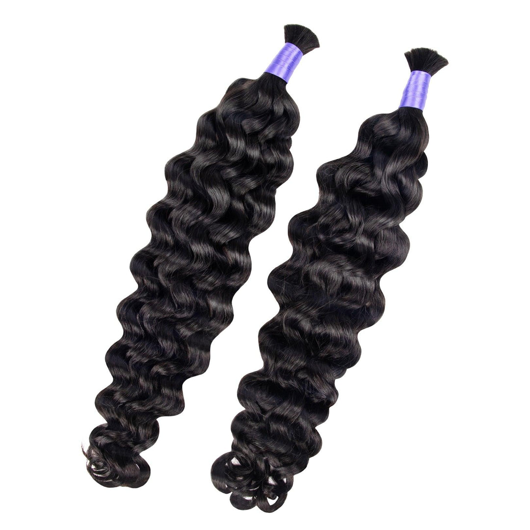 water wave braiding hair bulk human hair